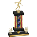 Premium Single Flag USA Year Bowling Trophy