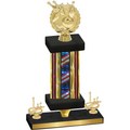 Premium Single Flag USA First Place Bowling Trophy