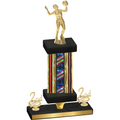 Premium Single Flag USA Second Place Volleyball Trophy