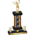 Premium Single Flag USA Year Volleyball Trophy