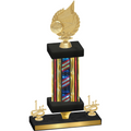 Premium Single Flag USA First Place Volleyball Trophy