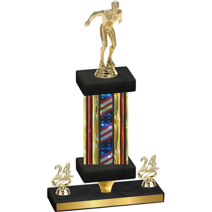 Premium Single Flag USA Year Swimming Trophy