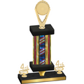 Premium Single Flag USA Fourth Place Insert Trophy