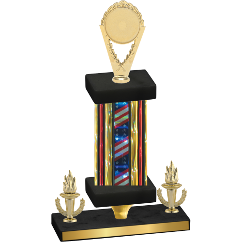 Premium Single Flag USA Victory Insert Trophy