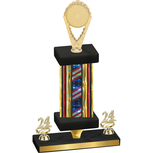 Premium Single Flag USA Year Insert Trophy