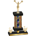 Premium Single Flag USA Second Place Cheerleading Trophy