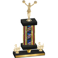 Premium Single Flag USA Third Place Cheerleading Trophy