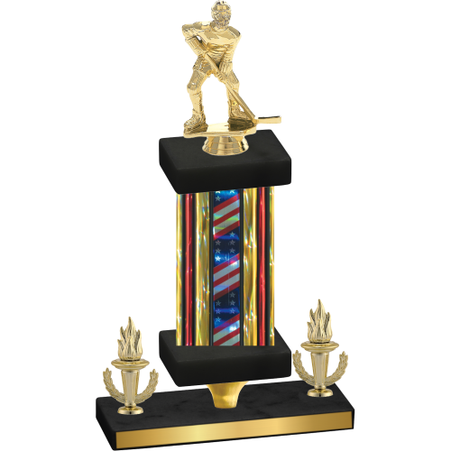 Premium Single Flag USA Victory Hockey Trophy