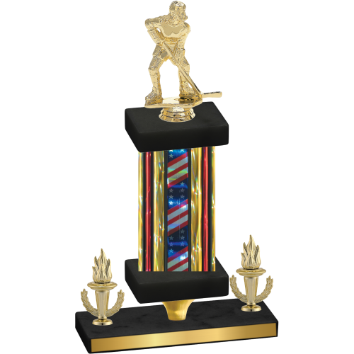 Premium Single Flag USA Victory Hockey Trophy