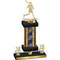 Premium Single Flag USA Year Lacrosse Trophy