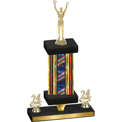 Premium Single Flag USA Year Victory Trophy