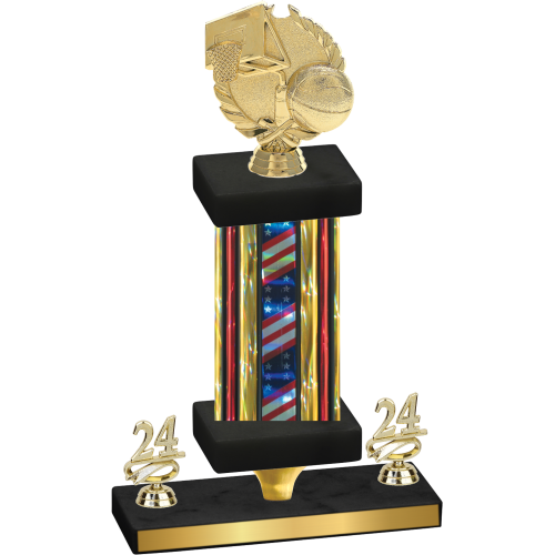 Premium Single Flag USA Year Basketball Trophy