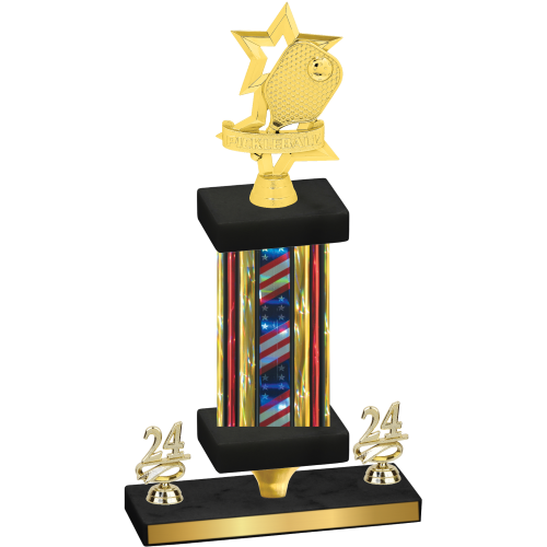 Premium Single Flag USA Year Pickleball Trophy