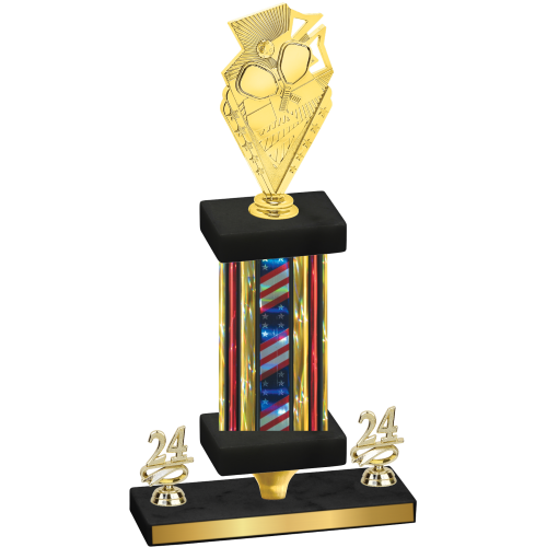 Premium Single Flag USA Year Pickleball Trophy