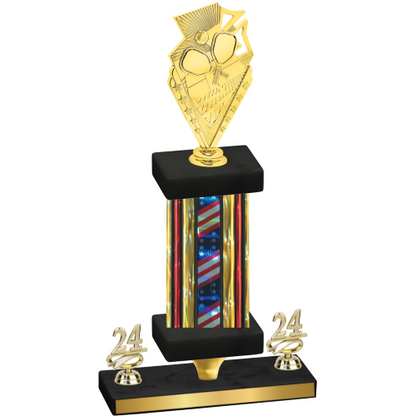 Premium Single Flag USA Year Pickleball Trophy