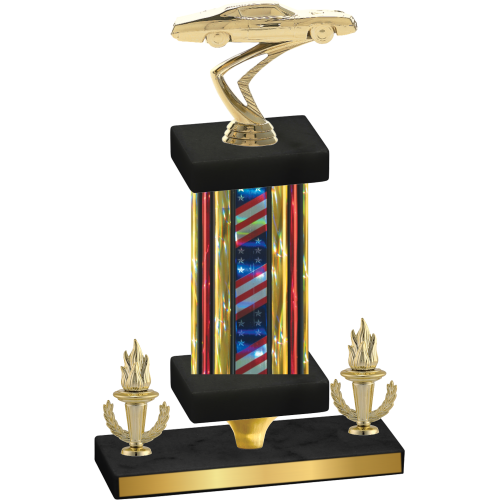 Premium Single Flag USA Victory Cars Trophy