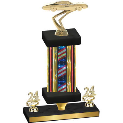Premium Single Flag USA Year Cars Trophy