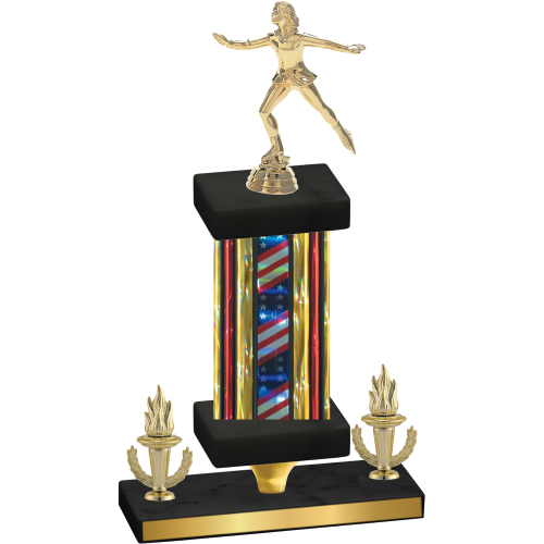 Premium Single Flag USA Victory Skater Trophy