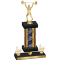 Premium Single Flag USA Third Place Weights Trophy
