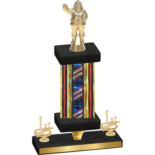 Premium Single Flag USA First Place Holiday Trophy