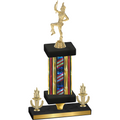 Premium Single Flag USA Victory Majorette Trophy