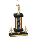 Premium Single Flag USA Victory Golf Trophy