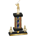 Premium Single Flag USA Victory Golf Trophy
