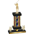 Premium Single Flag USA Year Golf Trophy