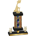 Premium Single Flag USA Year Golf Trophy