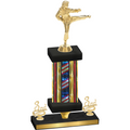 Premium Single Flag USA Third Place Karate Trophy