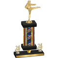 Premium Single Flag USA Year Karate Trophy