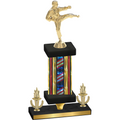 Premium Single Flag USA Victory Karate Trophy