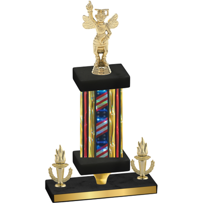 Premium Single Flag USA Victory Academics Trophy