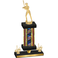 Premium Single Flag USA First Place Softball Trophy