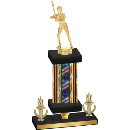 Premium Single Flag USA Victory Softball Trophy