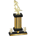 Premium Single Gold Glacier Year Football Trophy