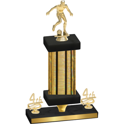 Premium Single Gold Glacier Fourth Place Soccer Trophy