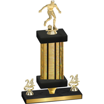 Premium Single Gold Glacier Year Soccer Trophy