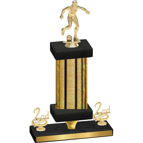 Premium Single Gold Glacier Second Place Soccer Trophy
