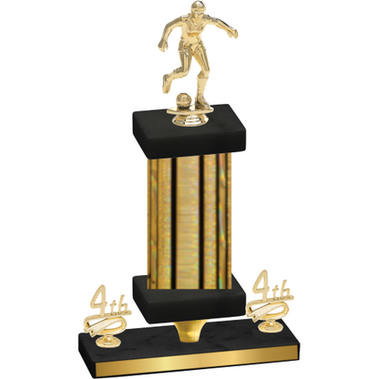 Premium Single Gold Glacier Fourth Place Soccer Trophy