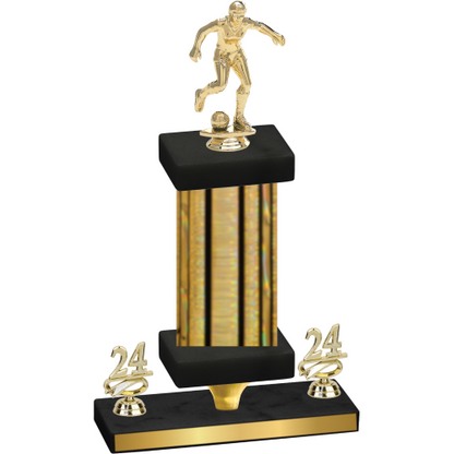 Premium Single Gold Glacier Year Soccer Trophy