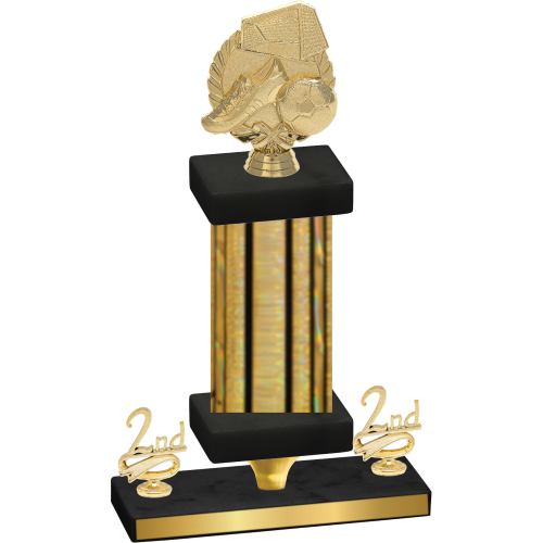 Premium Single Gold Glacier Second Place Soccer Trophy