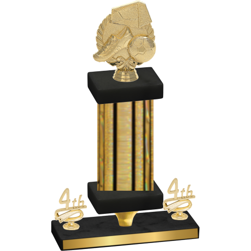 Premium Single Gold Glacier Fourth Place Soccer Trophy