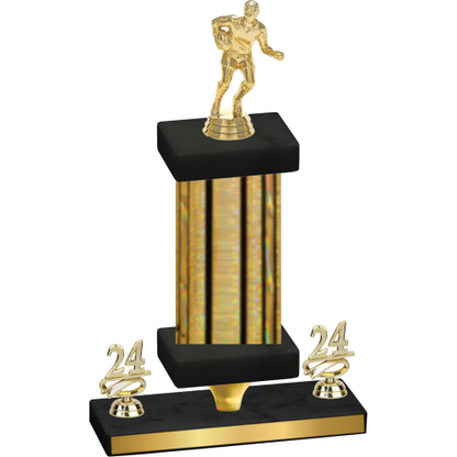 Premium Single Gold Glacier Year Rugby Trophy