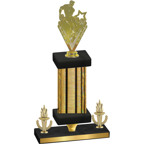 Premium Single Gold Glacier Victory Rugby Trophy