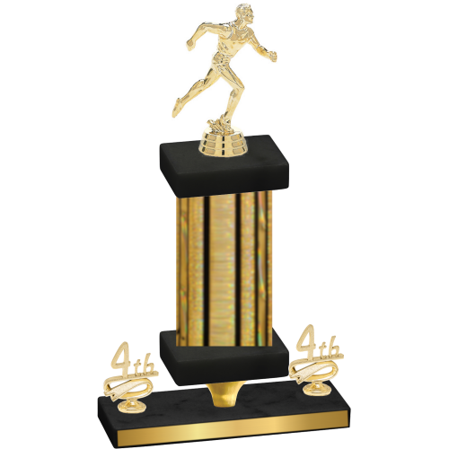 Premium Single Gold Glacier Fourth Place Running Trophy