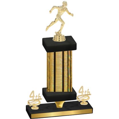 Premium Single Gold Glacier Fourth Place Running Trophy