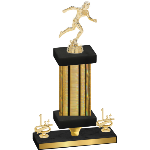 Premium Single Gold Glacier First Place Running Trophy