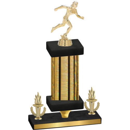 Premium Single Gold Glacier Victory Running Trophy