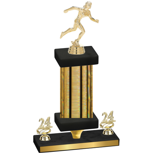 Premium Single Gold Glacier Year Running Trophy